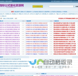 指标公式量化资源分享网