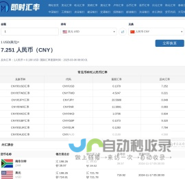实时美元兑人民币汇率